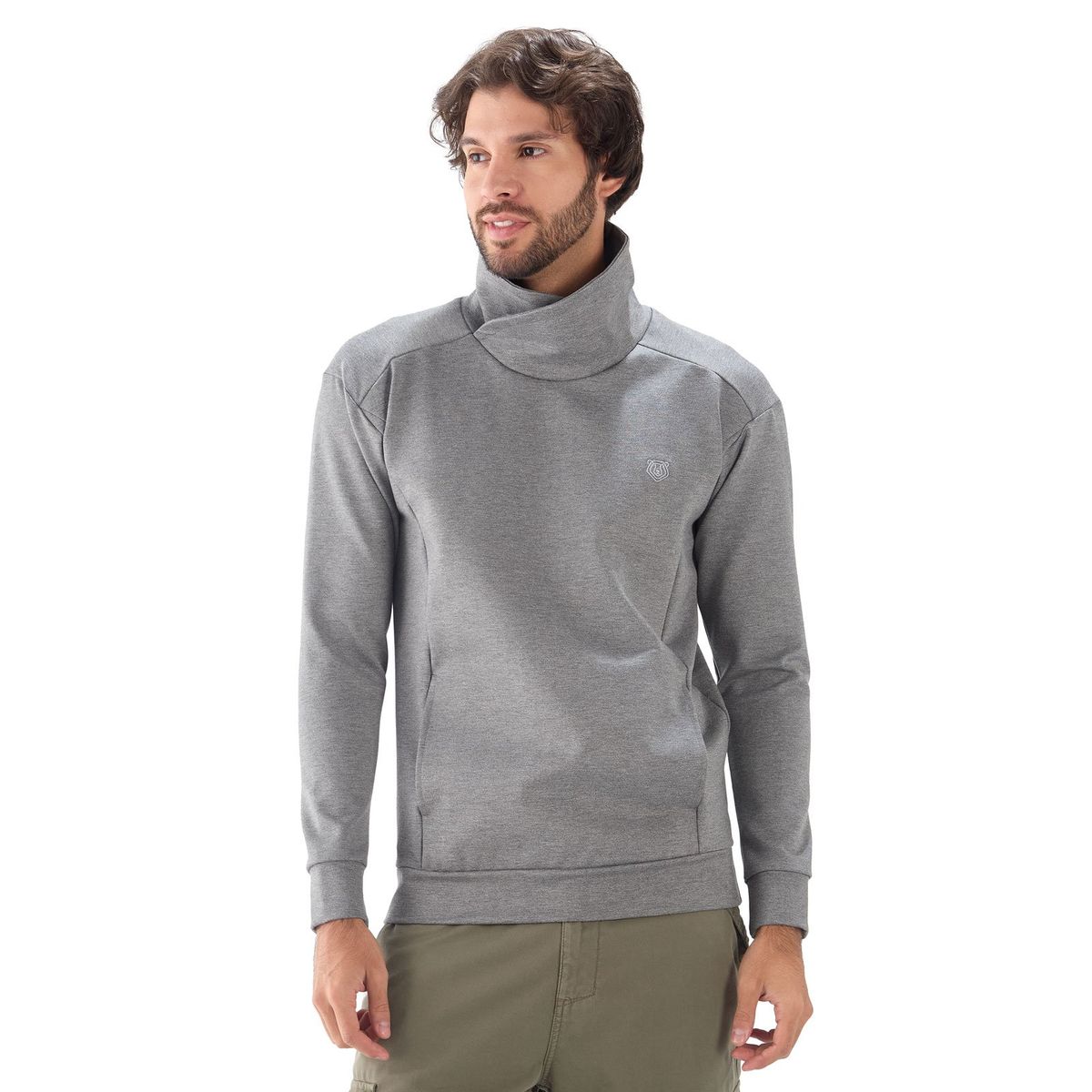 SANTANA - Buzo Hombre Bariloche Gris Medio