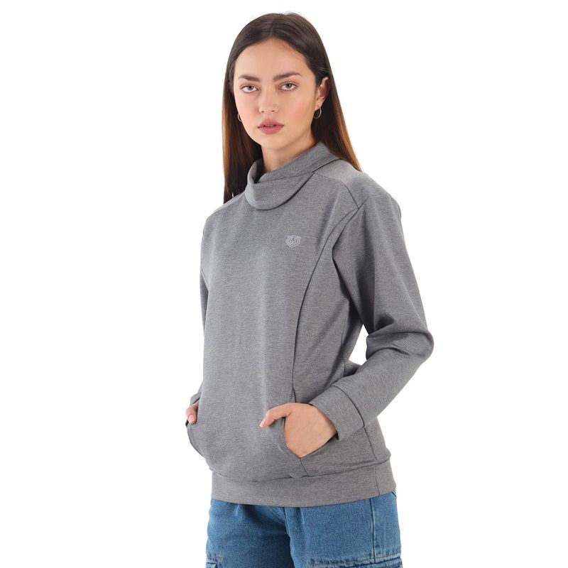 SANTANA - Buzo Mujer Bariloche Gris Medio_.