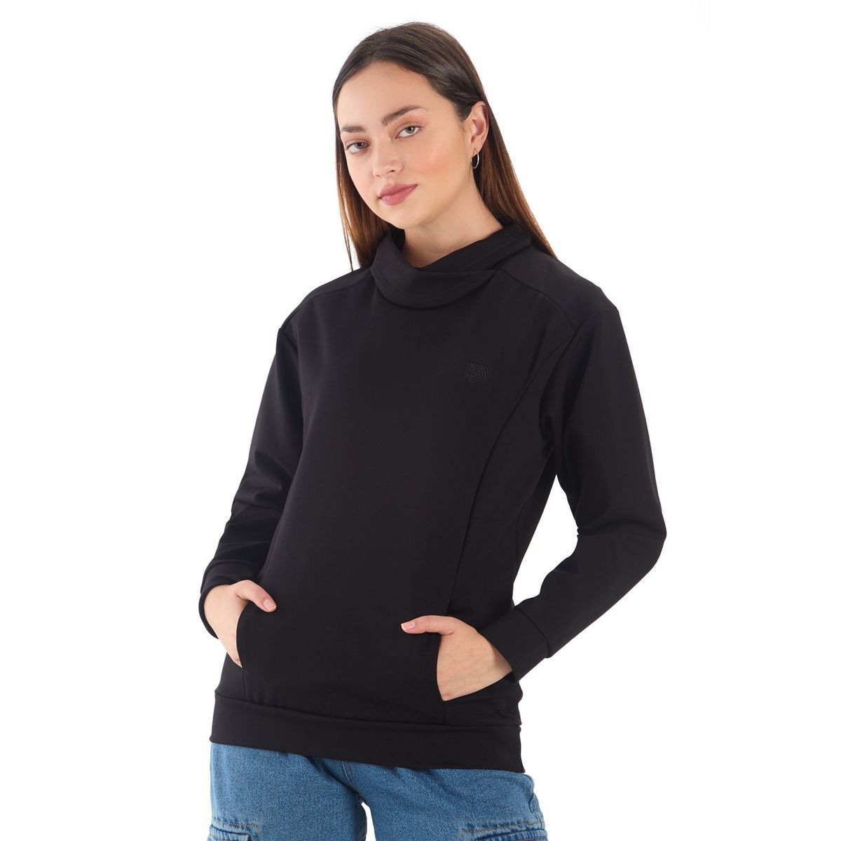 SANTANA - Buzo Mujer Bariloche Negro