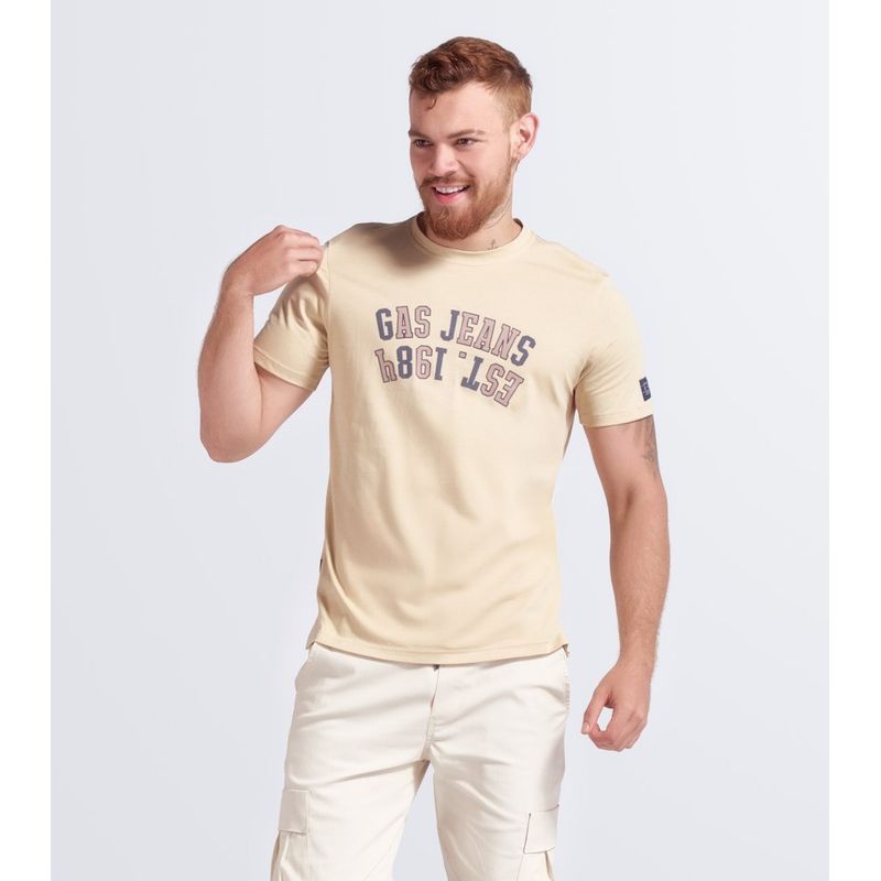 GAS EVOLUTION JEANS - Camiseta Estampada Slim Fit para Hombre Gas.-
