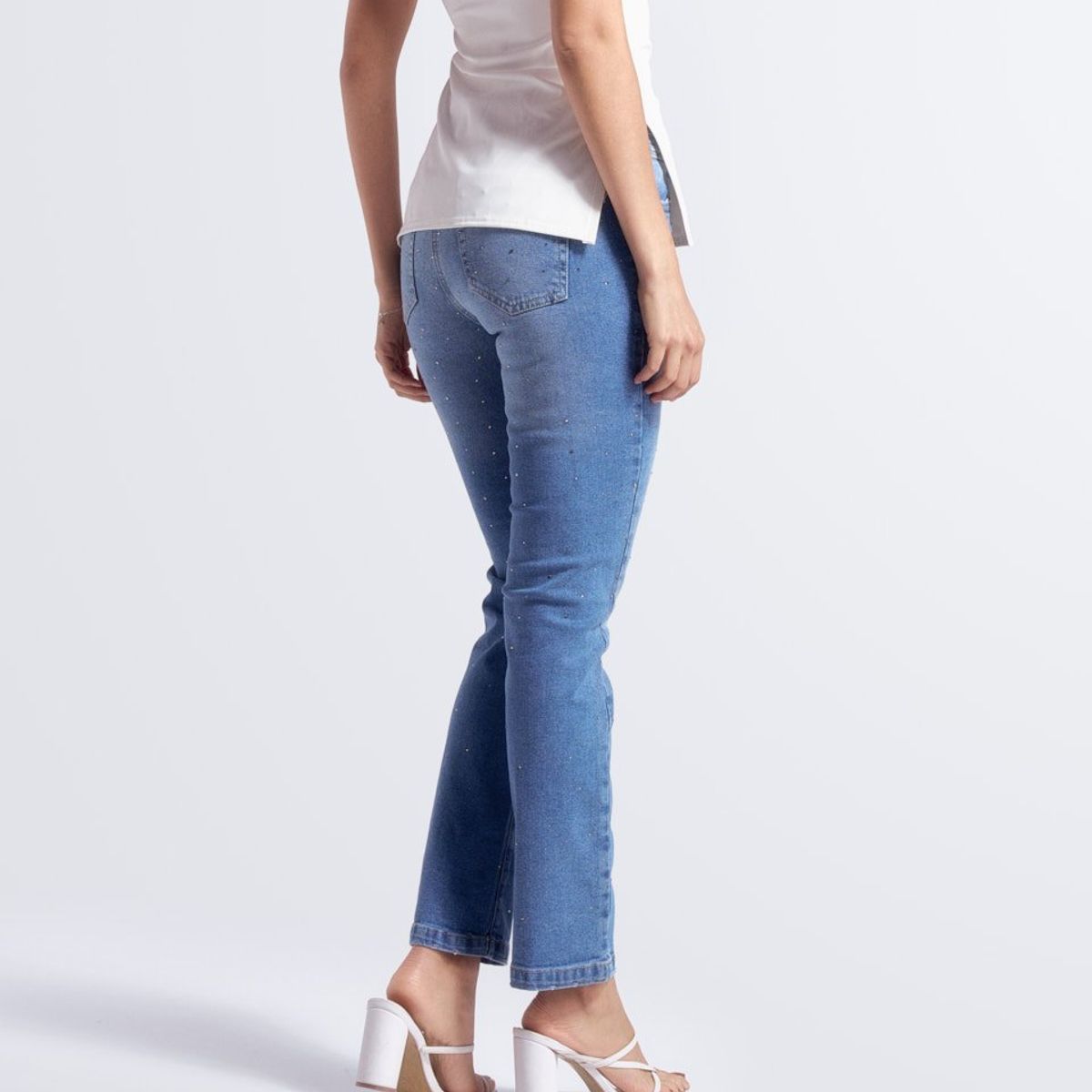 DEREK - Jean Con Brillos  Para Mujer Derek.-