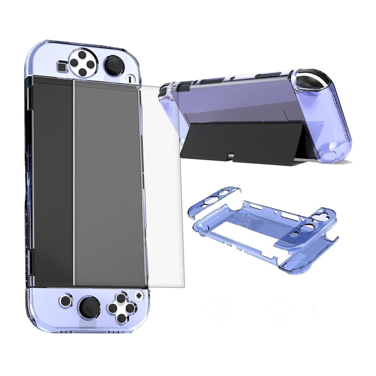 GENERICO - Acrílico Protector Nintendo Switch Oled con Soporte y Joycon.