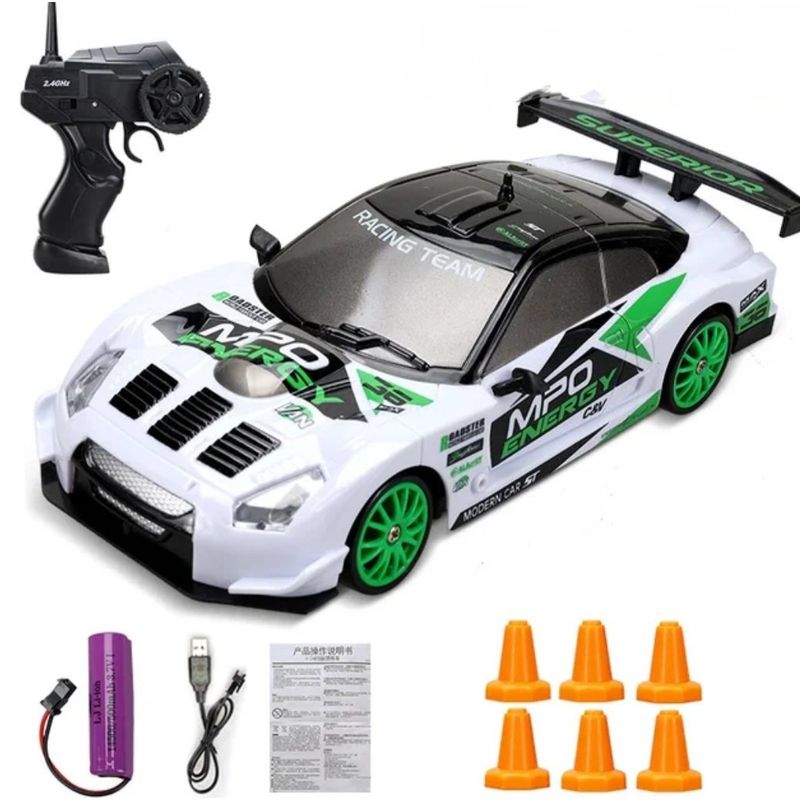GENERICO - Carro Coche Rc Radio Control Remoto Drift 4wd Blanco