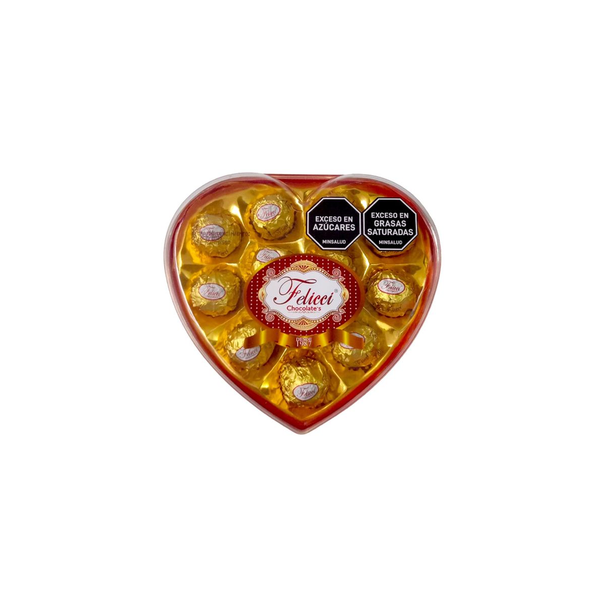 GARABATOS - Estuche Regalo Chocolates Corazon Felicci x12 Bombones