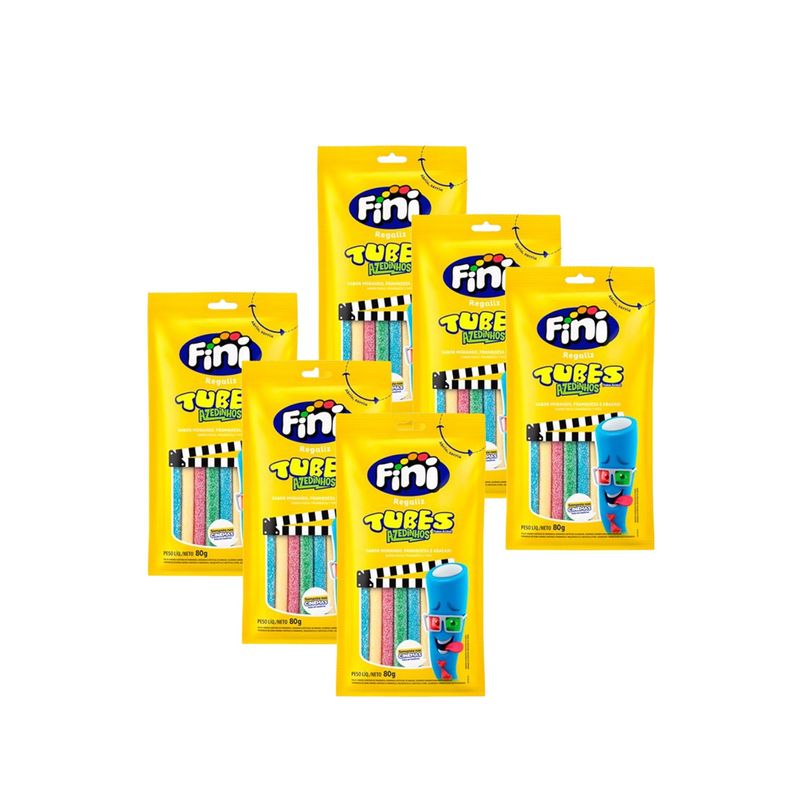 FINI - Fini Gomas Tubos Cine Acidos Bolsa 80gr X6unds