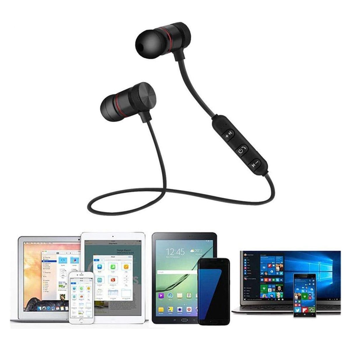 MULTIPLACE COLOMBIA - Audífonos Deportivos bluetooth multiusos inalámbricos magneticos-