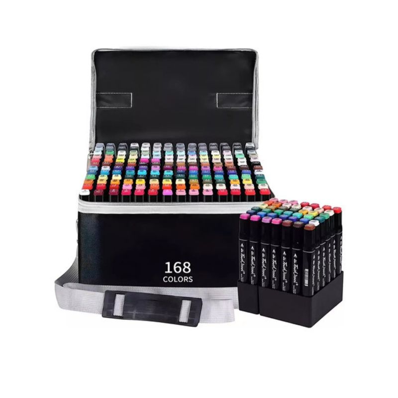 TOUCH - Kit Marcadores Doble Punta X 168 Piezas Escritorio
