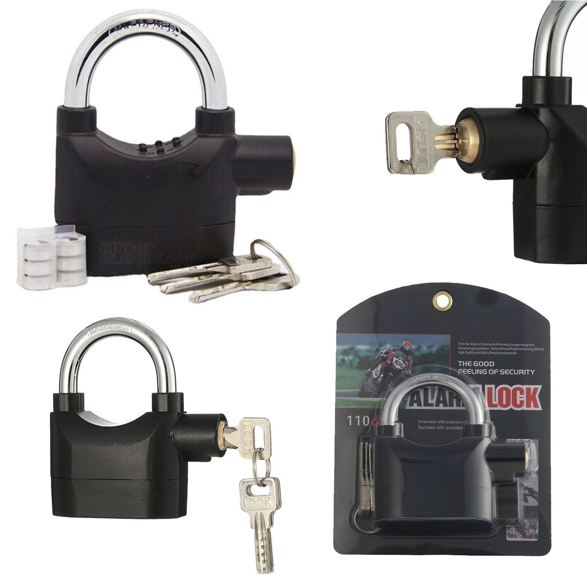 MULTIPLACE COLOMBIA - Candado Con Alarma Multiusos Motos Bicicletas Puertas