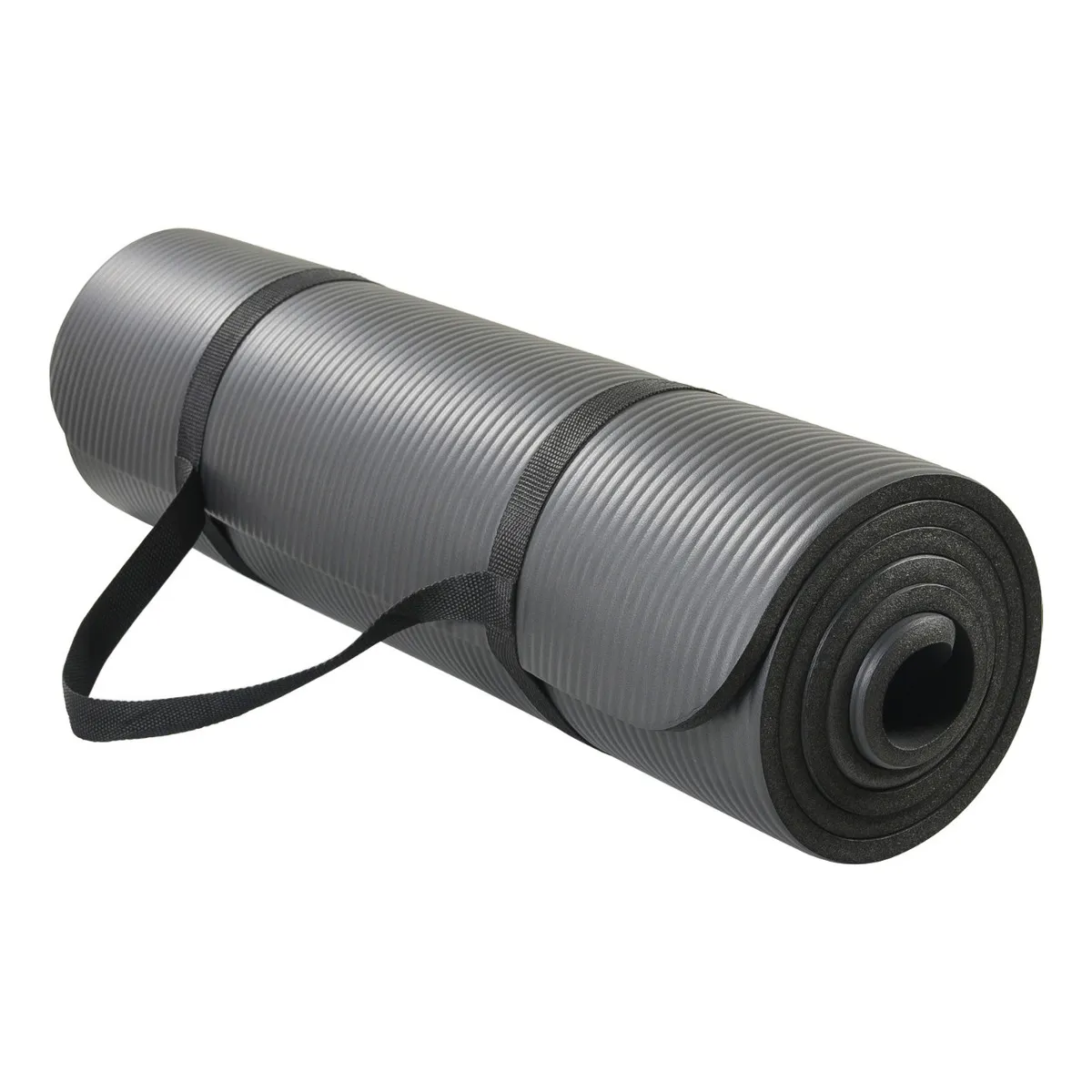 CENTURFIT - Tapete Yoga Grueso Ejercicios Pilates Relajacion Fitness Negro