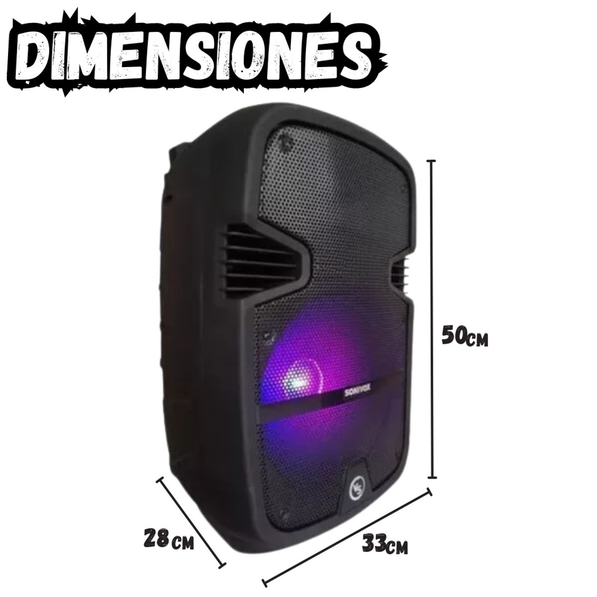 SONIVOX - Parlante Sonivox Vs-s2285 Recargable 12 Pulgadas Tripode+mic