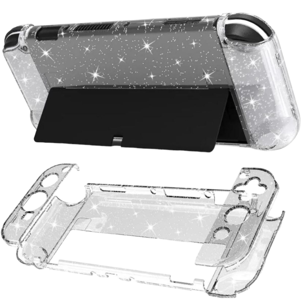 GENERICO - Acrílico Protector Con Glitter Para Switch Oled
