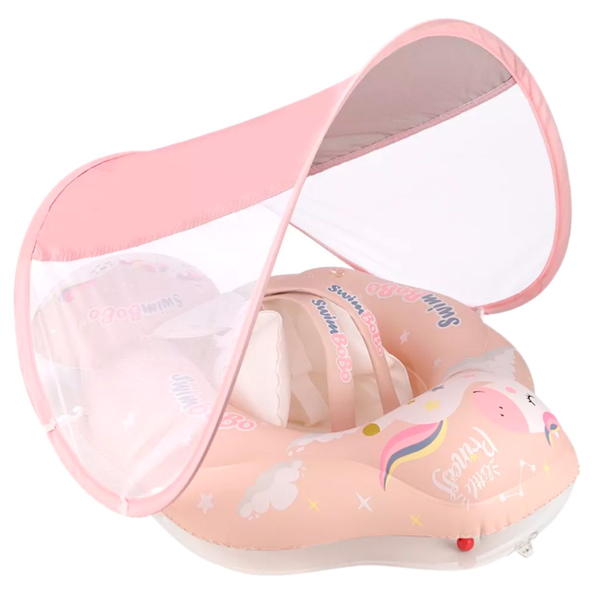 GENERICO - Flotador Techo Bebé Entrenador Natación Toldo Extraible NIÑA