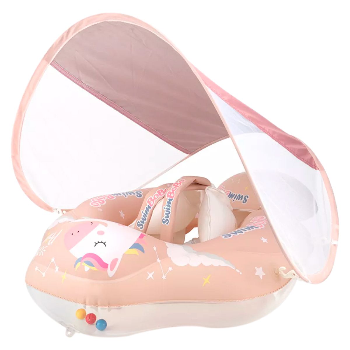 GENERICO - Flotador Techo Bebé Entrenador Natación Toldo Extraible NIÑA