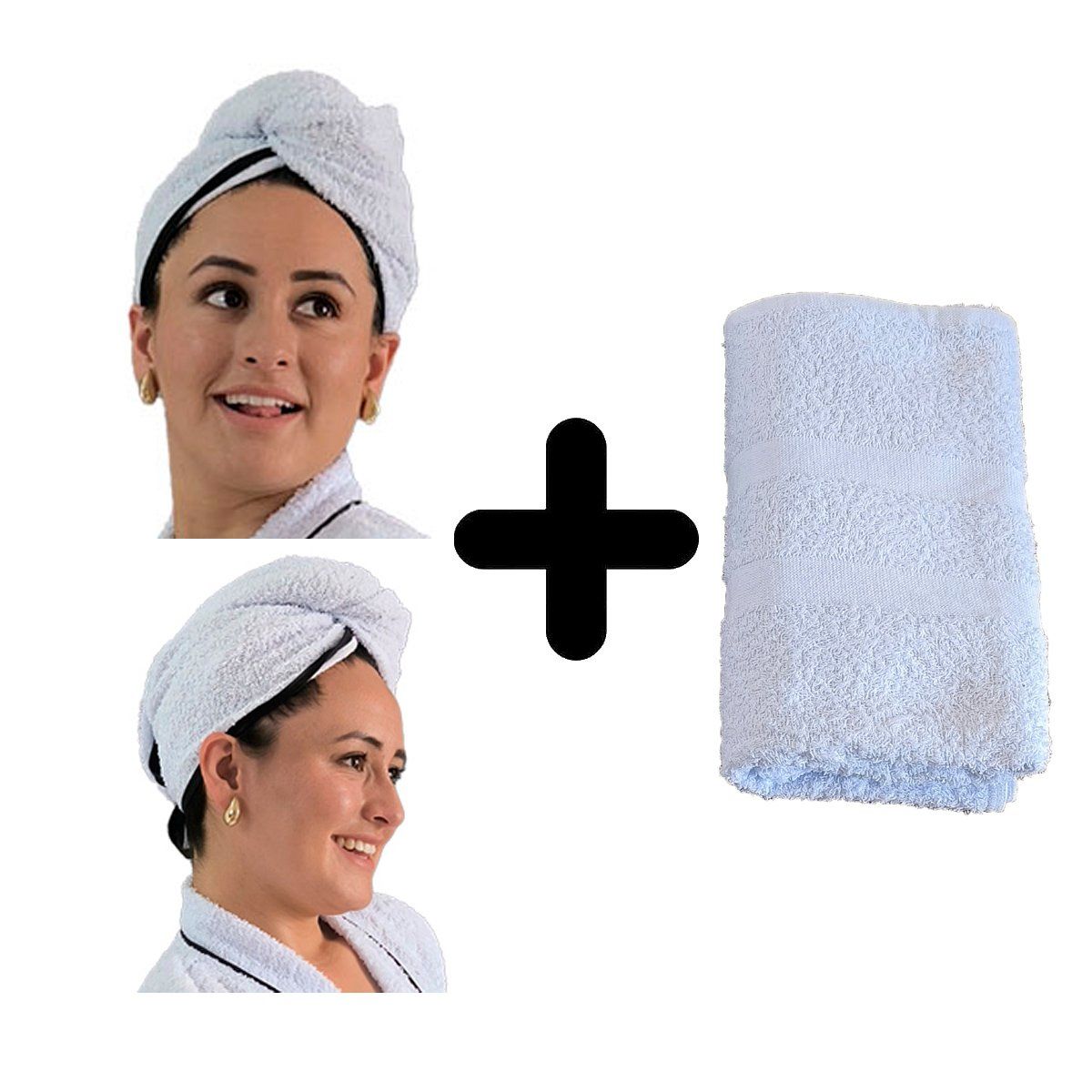 SACATE - Toalla recta doble Secado de 14070 Cm + Trubane para cabello