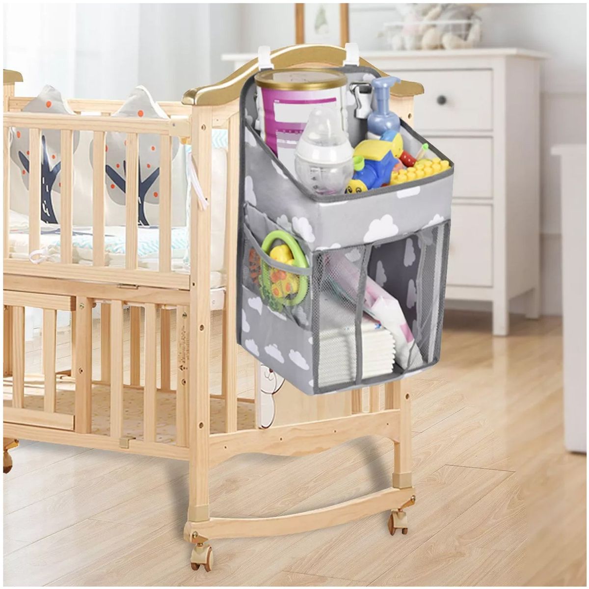 ONE PIXEL - Organizador De Pañales Colgante Para Bebes Multiusos-_.