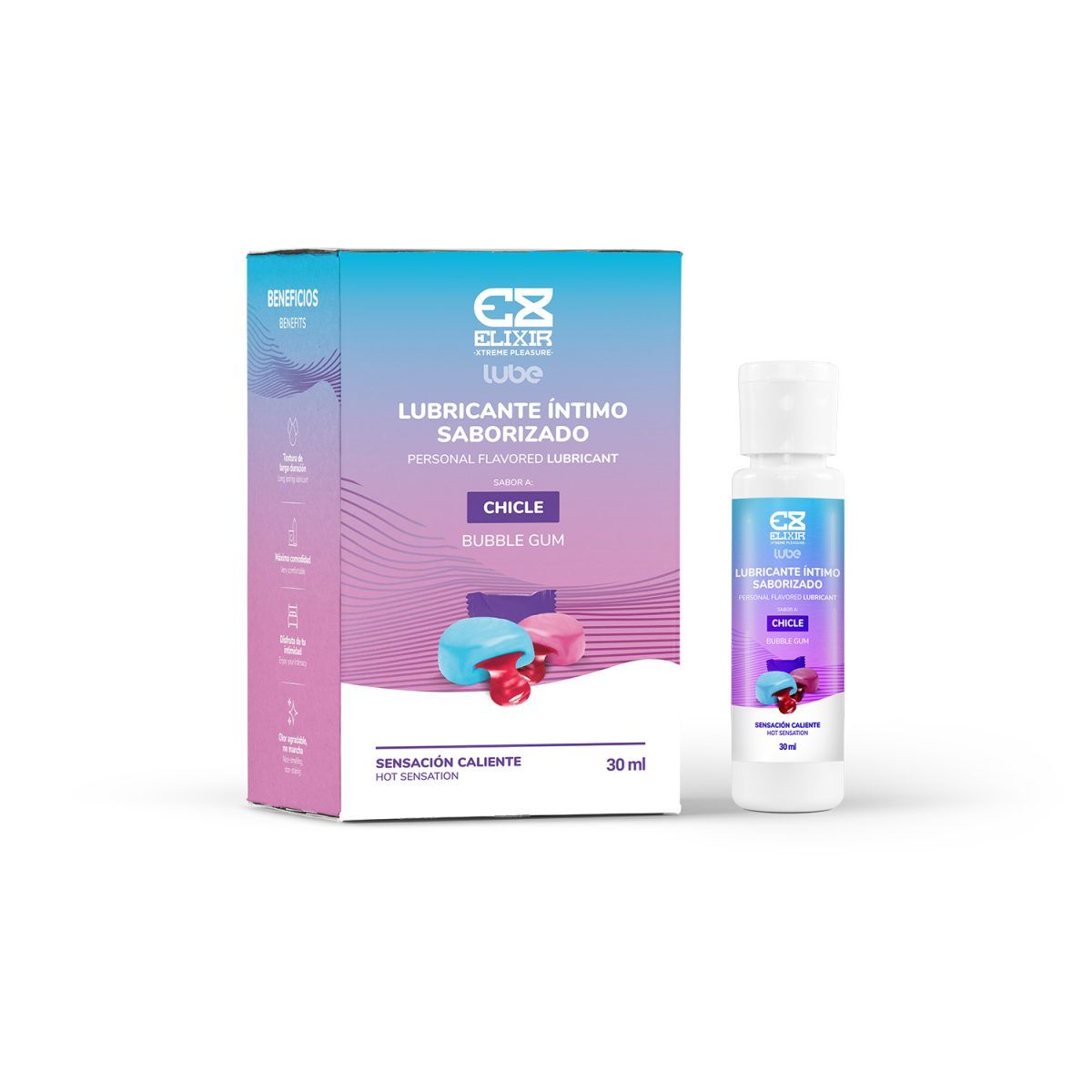 ELIXIR - Lubricante Íntimo Saborizado Chicle 30 ml Elixir