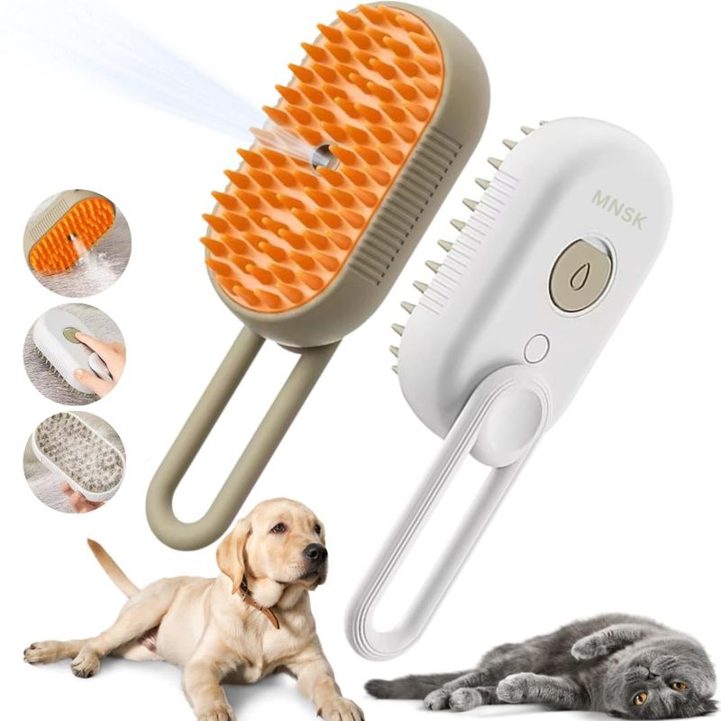 ONE PIXEL - Cepillo A Vapor Para Mascotas Removedor De Pelo Masaje