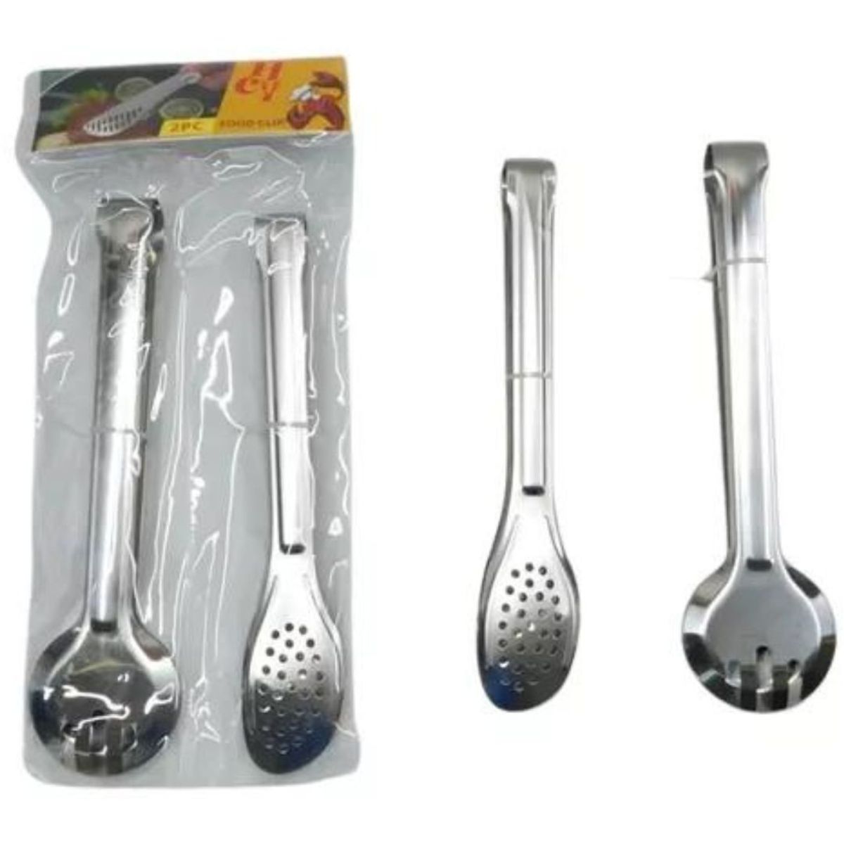 MAZUGI - Cucharas Acero Inoxidable Utensilios Cocina Para Fritos X 2