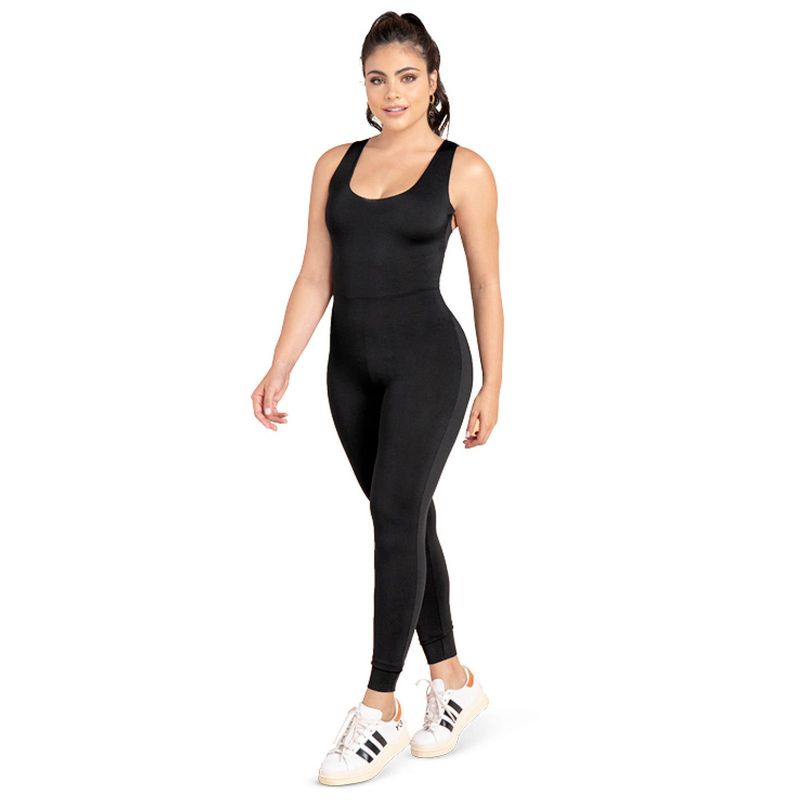 FORMAS INTIMAS - Enterizo Largo Mujer Negro Fi 33612