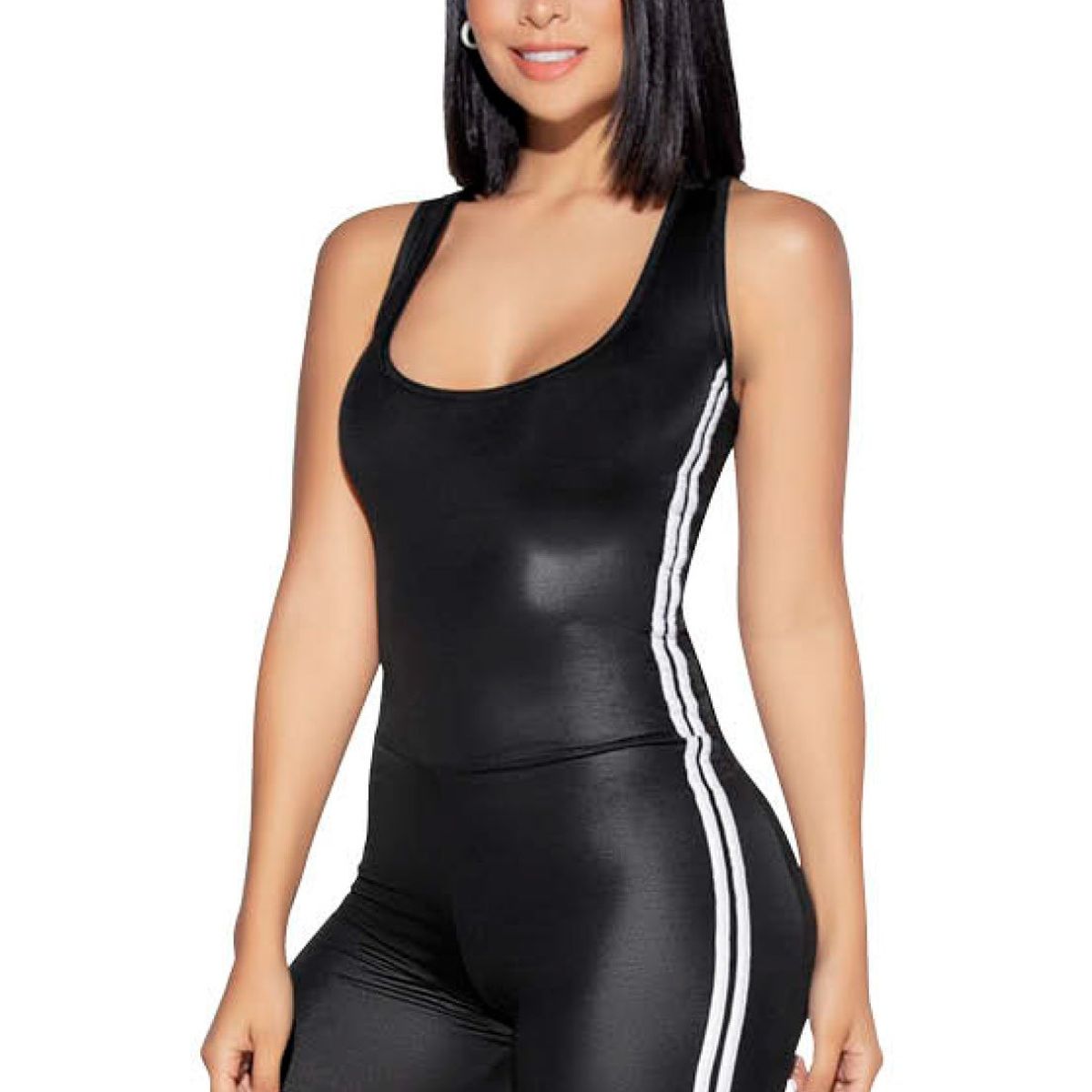 FORMAS INTIMAS - Enterizo Corto Mujer Negro Fi 32629