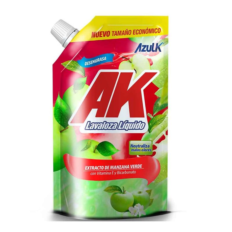 AZUL K - Lava loza  Liquido AK-1 Manzana Verde Doypack 360 Ml