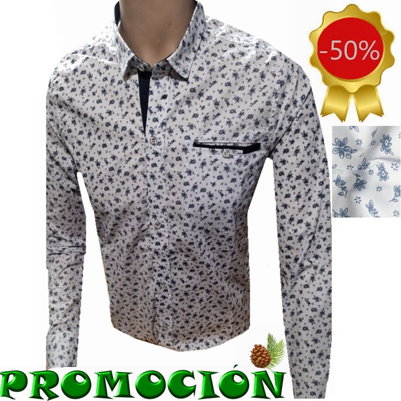 ZAFIRO JEANS - Camisa  tropical hombre en promoción