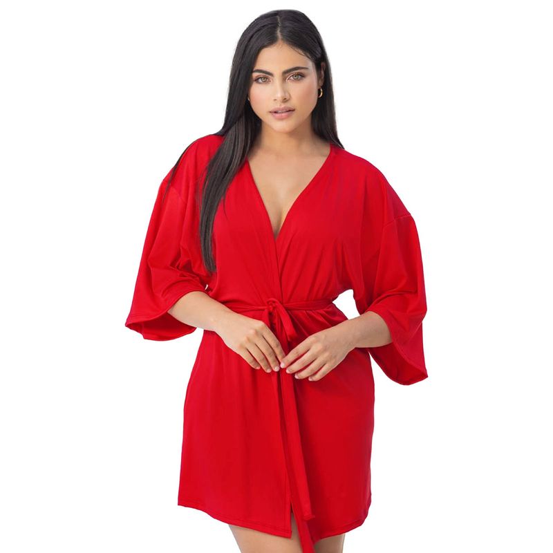 FORMAS INTIMAS - Kimono Mujer Rojo Fi 33542