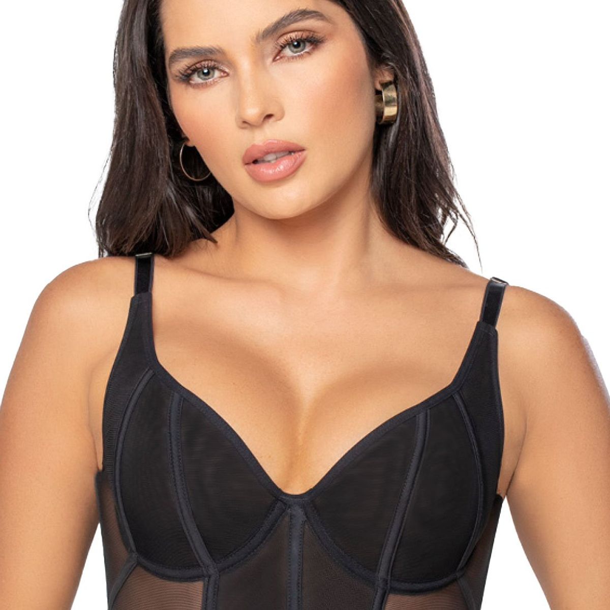 FORMAS INTIMAS - Corset Mujer Negro Fi 7292