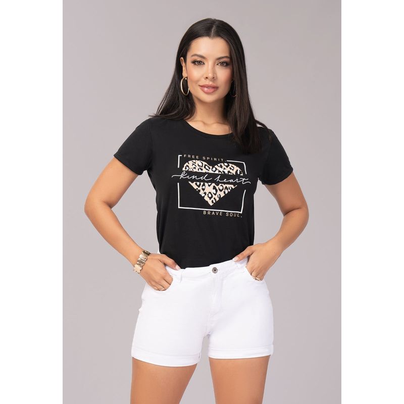 MARKETING PERSONAL - Camiseta Mujer Negro Mp 102930