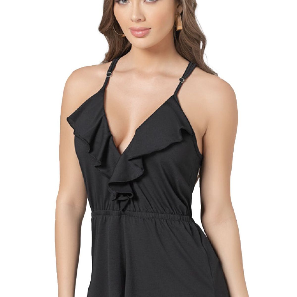 FORMAS INTIMAS - Enterizo Corto Mujer Negro Fi 5556