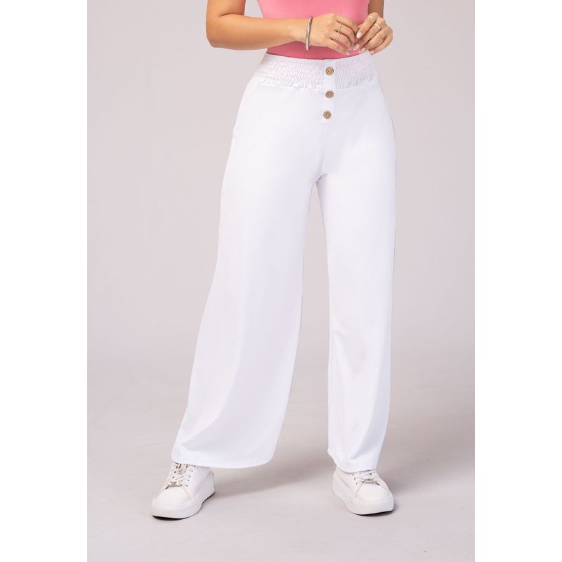 MARKETING PERSONAL - Pantalón Mujer Blanco Mp 3407