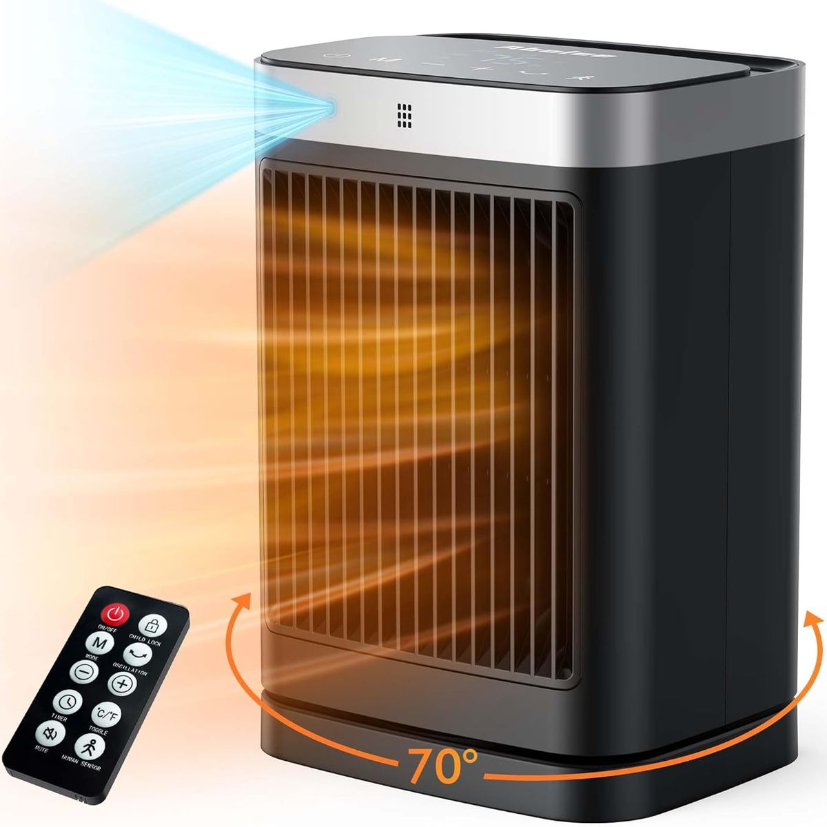 AMERICAN GENERICS - Calentador Ambiente Portátil Calefactor Eléctrico PTC 1500W Oscilante