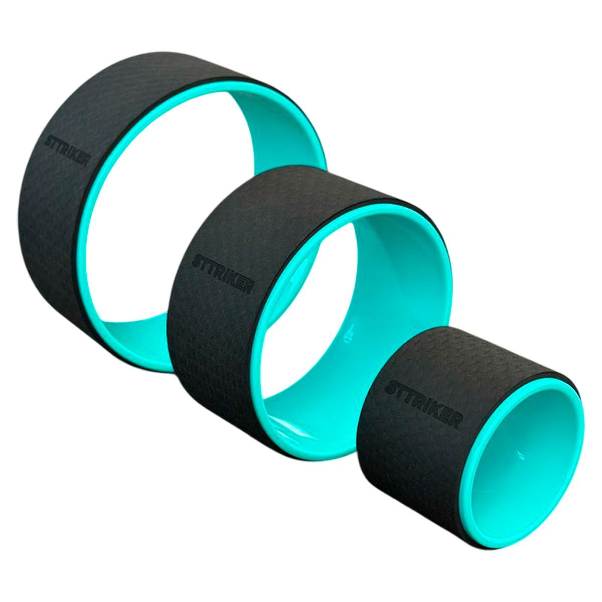 GENERICO - Set X3 Ruedas Yoga Relajacion Ejercicio Gym Masaje Espalda