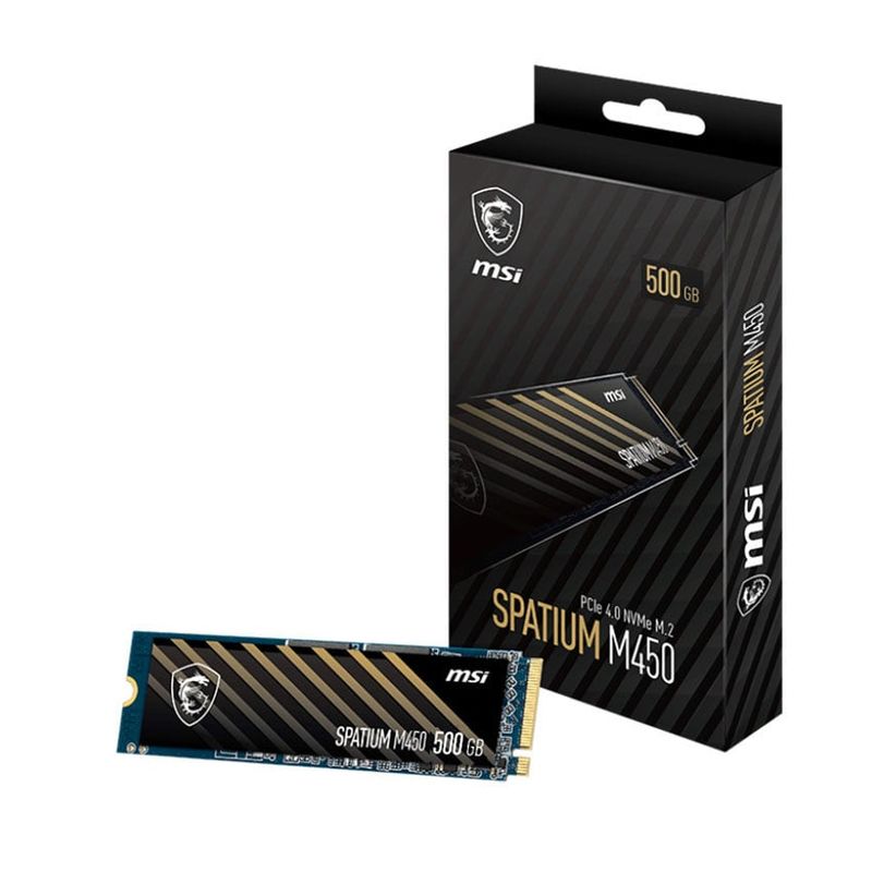 MSI - Disco Duro Solido MSI Spatium M450 PCIe 4.0 NVMe (M.2) 500GB