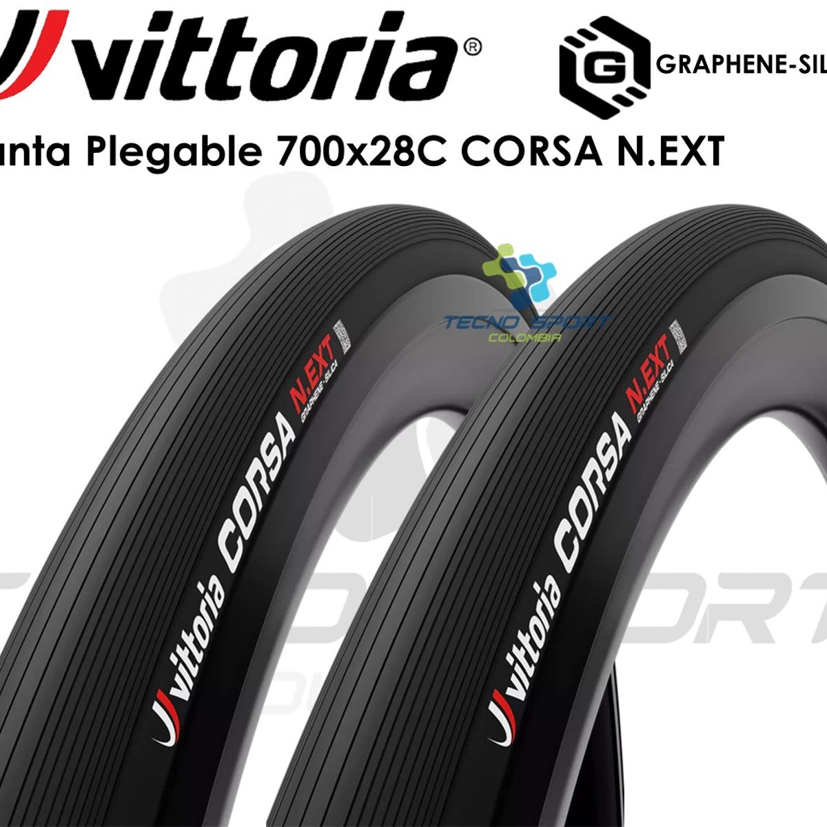 VITTORIA - Llanta Bicicleta 700 X 28 Ruta Vittoria Corsa N.ext X2 Unds