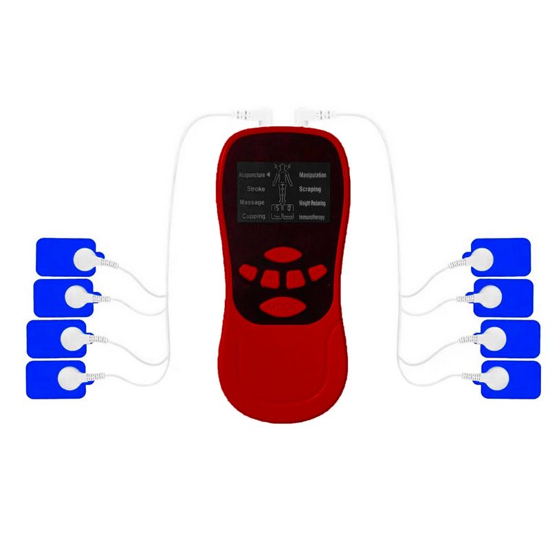 GENERICO - Estimulador Masajeador Muscular Eléctrico 8 Modos+ 8 Parches