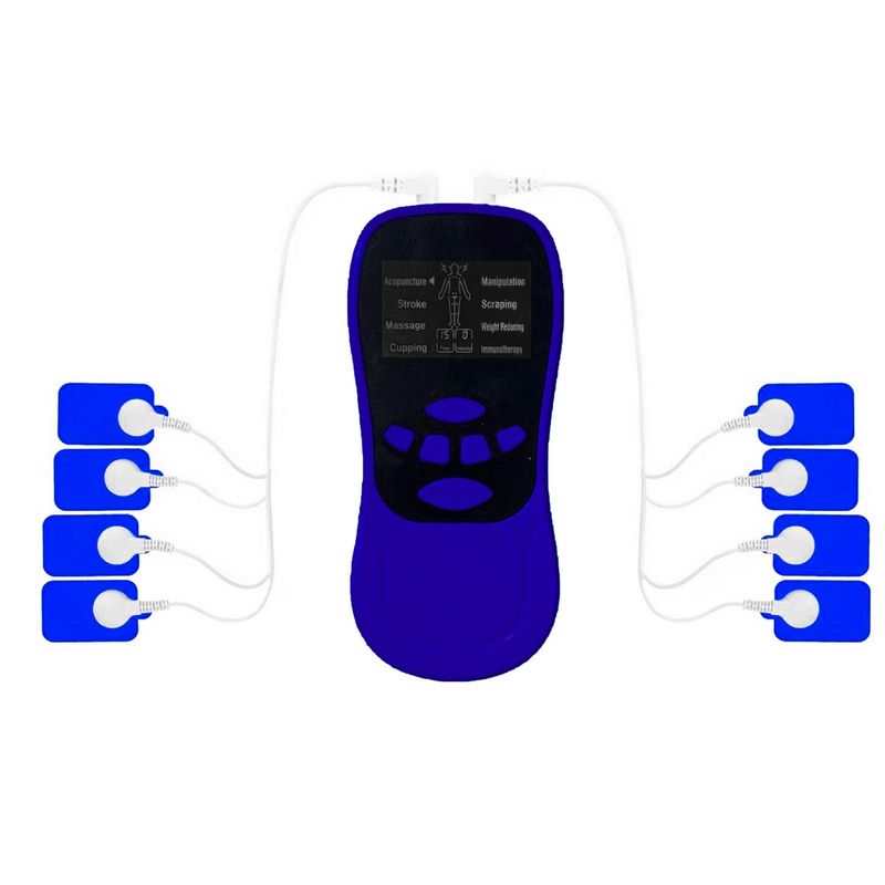 GENERICO - Estimulador Masajeador Muscular Eléctrico 8 Modos+ 8 Parches