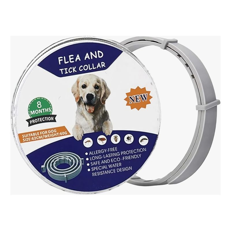 GENERICO - Collar Antipulgas Perros Garrapata Lavable Graduable Mascota