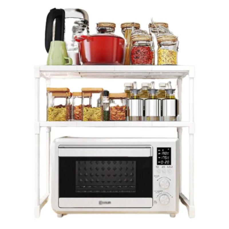 HOME STORAGE - Estante Organizador De Cocina Para Microondas Dos Niveles