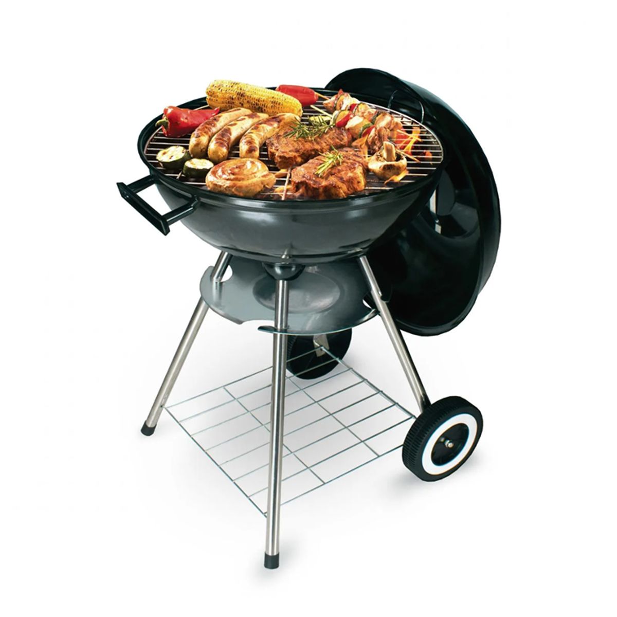 HOME ELEMENTS - Asador a Carbón BBQ Portable con Ruedas Home Elements HEJL22017A
