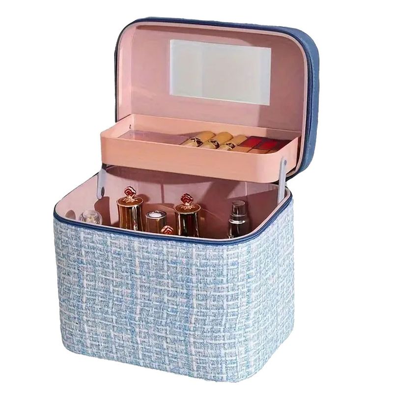 DANKI - Caja Cosmetiquera Neceser Organizador Estuche Maquillaje Cosmeticos Az