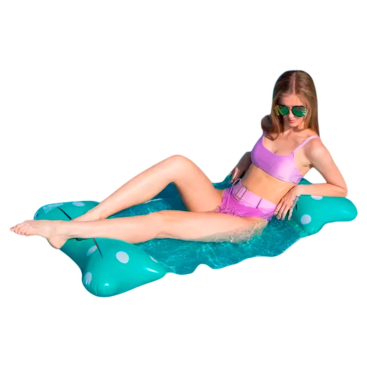 GENERICO - Flotador Hamaca 2 Lados Diseño Niños Adultos Piscina Verde