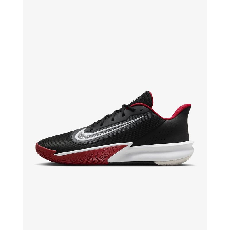 NIKE - TENIS NIKE BASKETBALL HOMBRE PRECISION VII FN4322-002 NEGRO ROJO