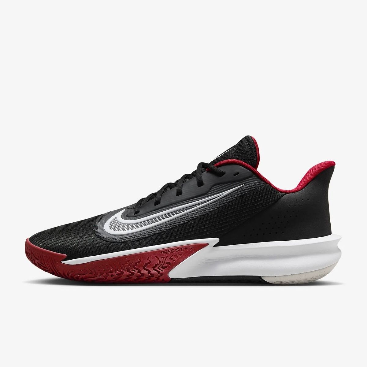 NIKE - TENIS NIKE BASKETBALL HOMBRE PRECISION VII FN4322-002 NEGRO ROJO