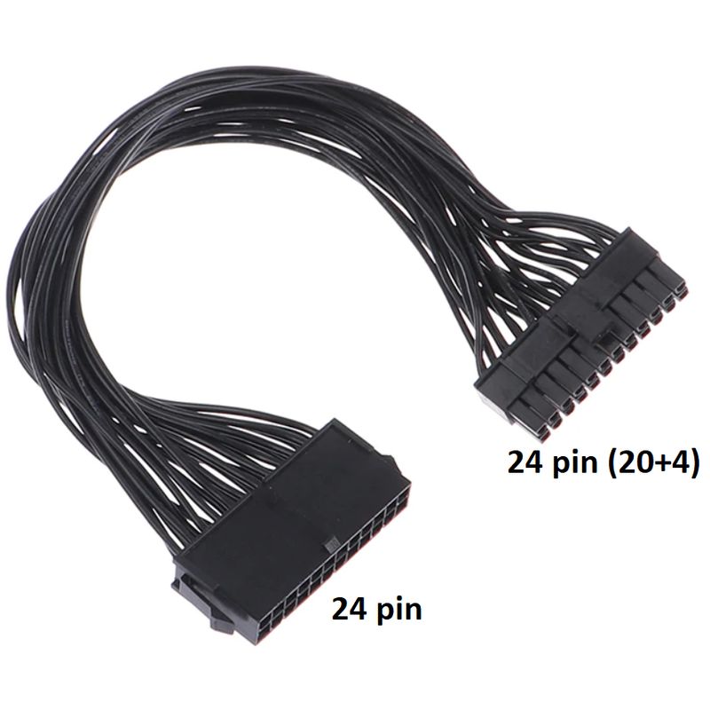 GENERICO - Cable Atx Extensor 24 Pines a 24 Pin (20+4) Motherboard