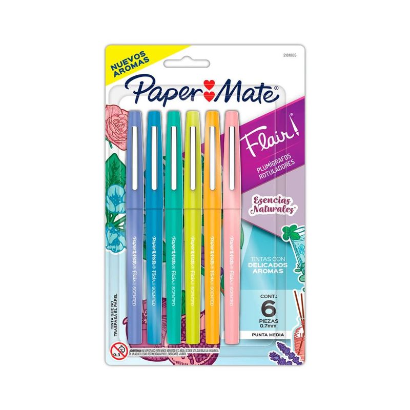 PAPER MATE - Micropunta Flair Paper Mate Aromas X6 Und