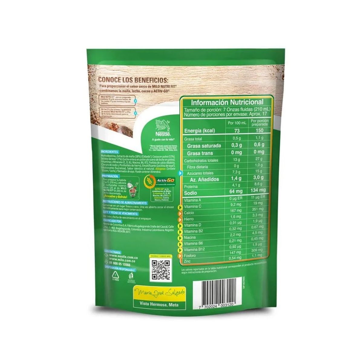 MILO - Milo Activ-Go Nutri Fit 350g Doypack