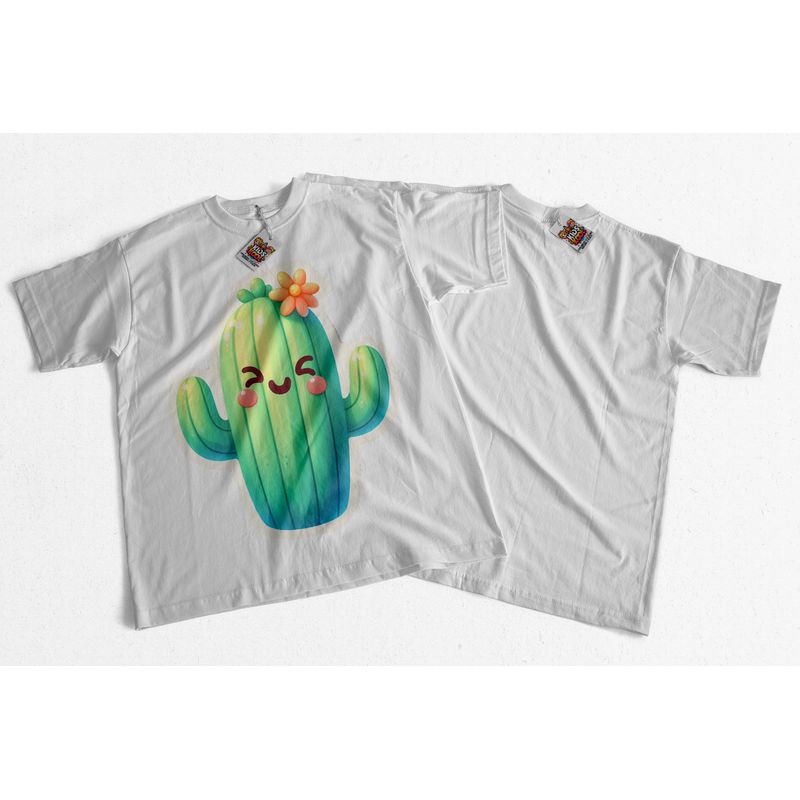 GENERICO - Camiseta Piel Durazno Cactus Feliz 8_.