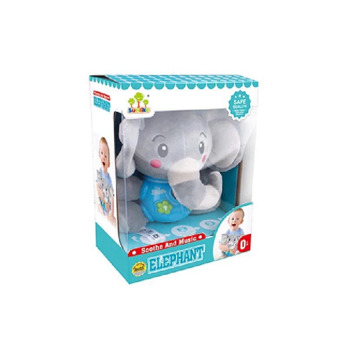 GENERICO - Sonajero Peluche Para Bebes Musical - elefante
