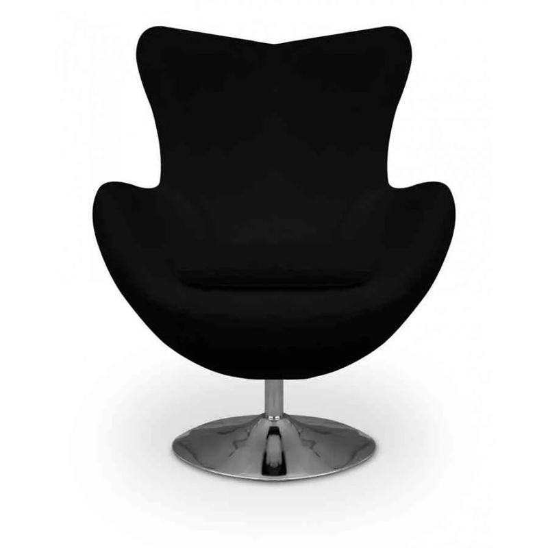 MAGIC CLASS - SILLA POLTRONA EGG MICROFIBRA NEGRO